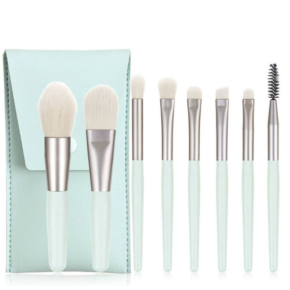 8-piece mini travel portable soft makeup brush set